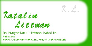 katalin littman business card